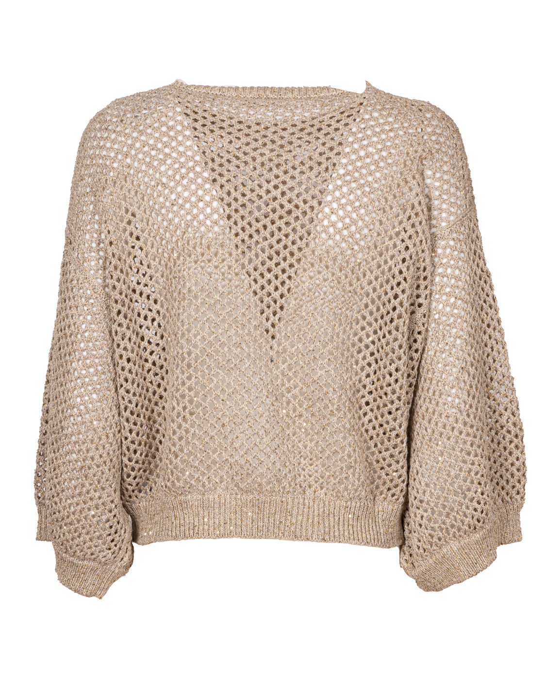 shop BRUNELLO CUCINELLI Saldi Pull: Brunello Cucinelli maglia Sparkling Mesh in lino e cotone.
Collo a giro.
Maniche lunghe.
Spalla abbassata.
Polsini e fondo in maglia a costina.
Lavorazione maglia a rete.
Paillettes.
Composizione: 56%Lino 28%Poliammide 16%Cotone.
Made in Italy.. MAJ585200-C1315 number 2106460